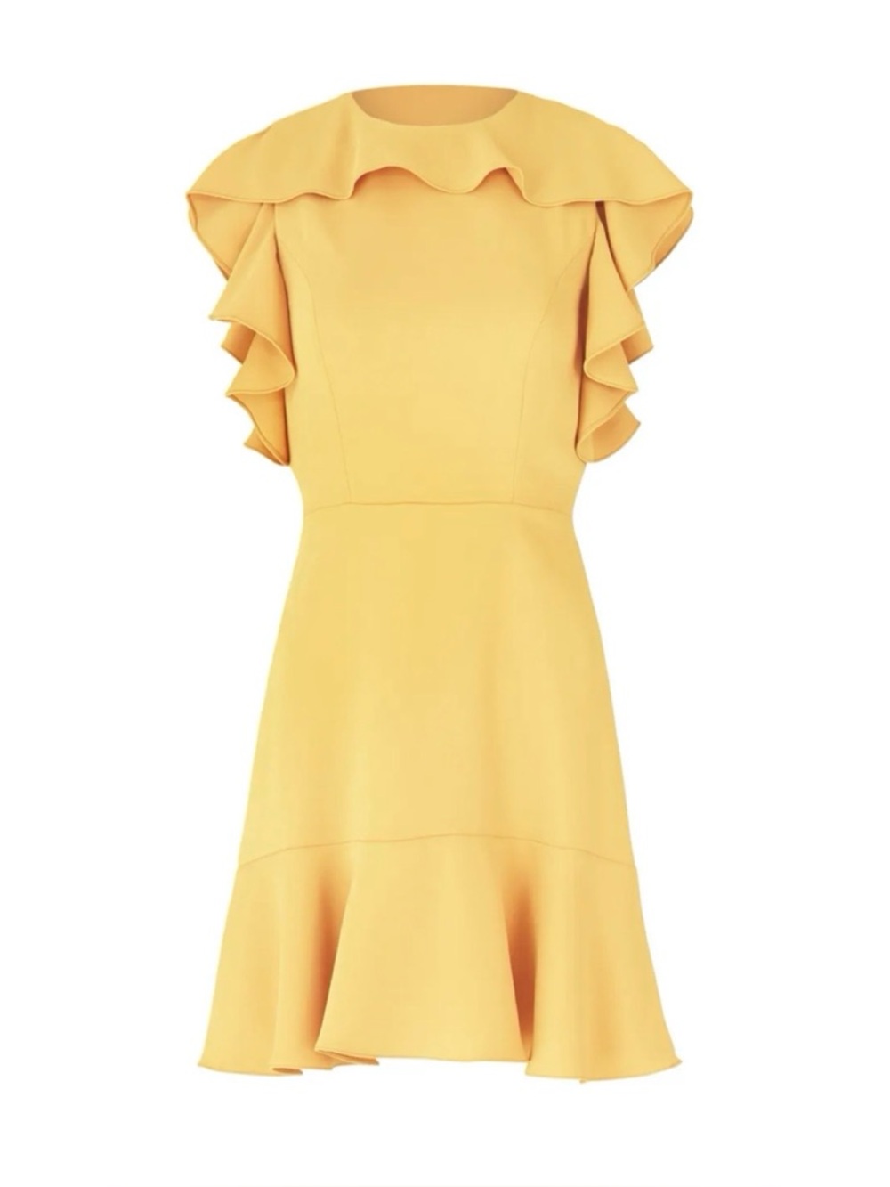 EUC Amanda Uprichard Emery Mini Dresw in Marigold  Size Small